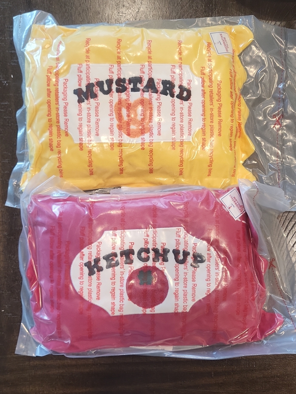 Ketchup And Mustard Decorative Pillows NWT